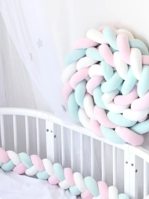 4 strand organic cotton baby braided bumper