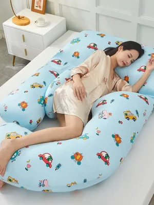 J Shaped Maternity Body Pillow for Mothers-to-Be