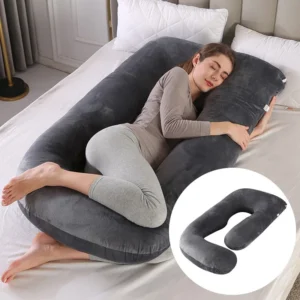 J-Shaped Serenity: Pregnancy Pillow for Blissful Sleep & Support