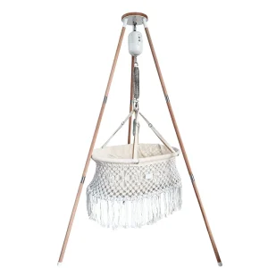 Baby Hammock Swing with Stand| Beech Wood Hanging Cradle