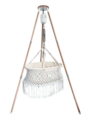 Baby Hammock Swing with Stand| Beech Wood Hanging Cradle