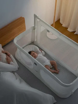 3-in-1 Next2Me Bedside Crib & Toddler Bed Guard - Convertible Co-Sleeper for 0-36 Months
