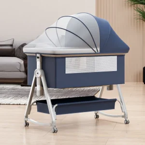 UK Bedside Baby Crib & Co-Sleeper | Detachable Bassinet with Adjustable Height