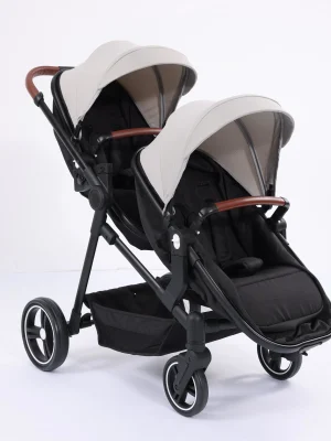 Inline Double Buggy Newborn Toddler | Premium Tandem Pushchair UK | Birth-4yrs | Free Delivery