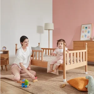 Montessori-Inspired Solid Wood Toddler Bed – Eco-Friendly 3-in-1 Design