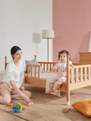 Montessori-Inspired Solid Wood Toddler Bed – Eco-Friendly 3-in-1 Design