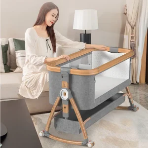 Newborn Next to Me Crib: 6-Level Adjustable Bassinet with Mesh Sides