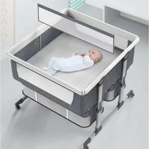 Portable Twin Bassinet UK - Co-Sleeping Double Crib with Anti-Reflux Incline- Baby Bed